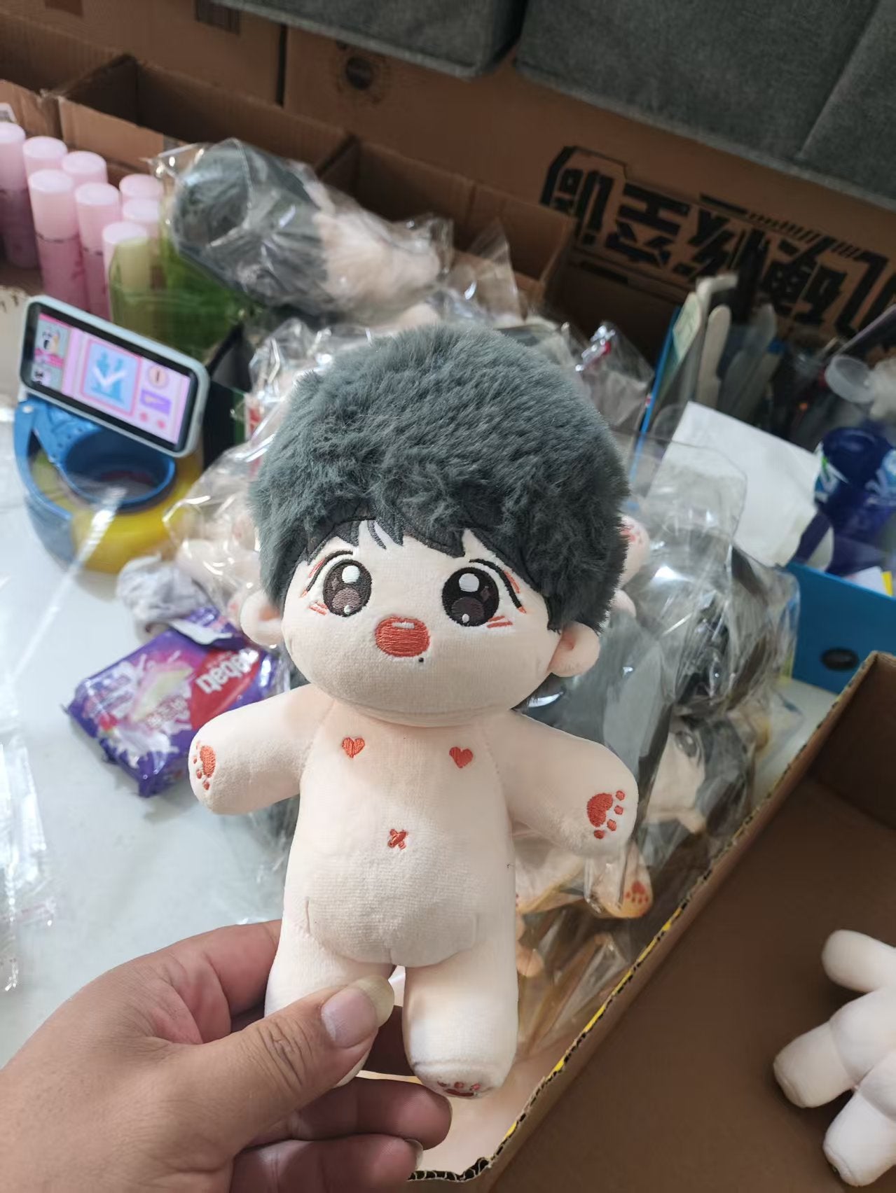 DIY Custom Plush Doll Outfit Set – Cotton Handmade Anime Style Plush Toy, Dress Up Doll with Removable Clothes, Cute Gift for Girls & Collectors [Limited Sale]